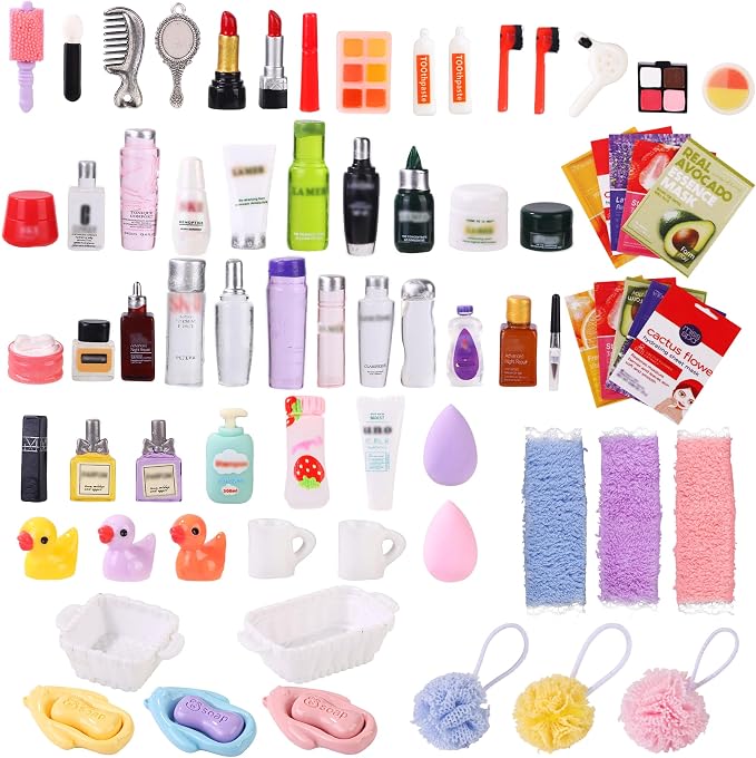 DIYDEC 75Pcs Dollhouse Mini Jewelry Storage Case Miniature Bathroom Accessories by DIYDEC