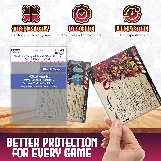 Sleeve Kings Standard Card Sleeves – 110 Count, XXL Size, Compatible - Image 5