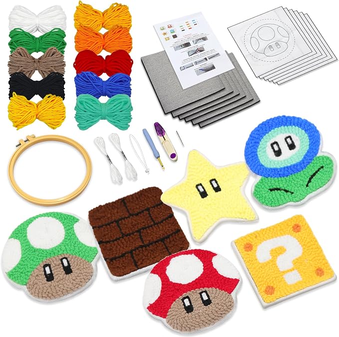 Groodo Punch Needle Coaster Kit, Kids & Adults Good Gift - Image 8