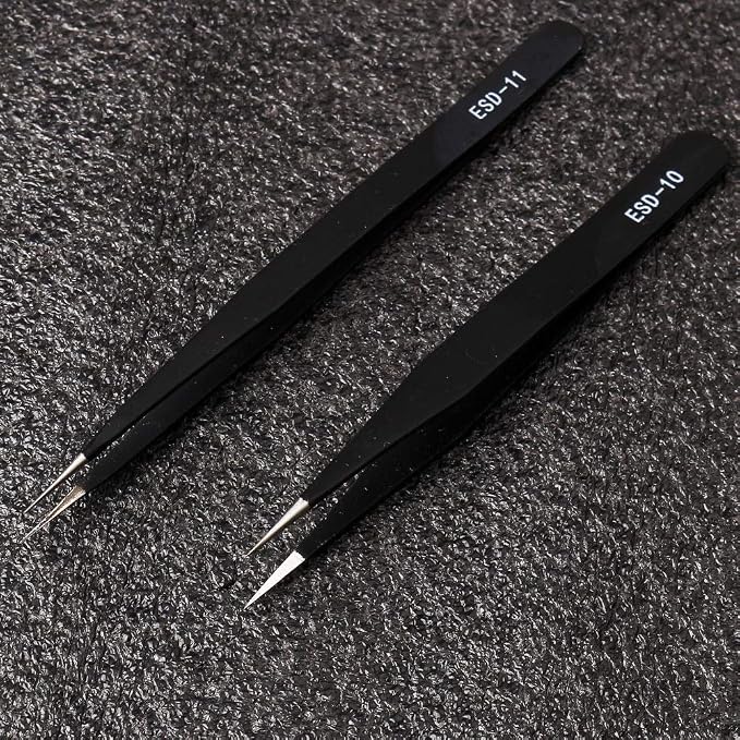 ZHIYE Precision ESD Anti-Static Tweezers, Jewelry-making, Laboratory Work - Image 5