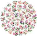 50pcs Pink Flower Stickers for Scrapbooking by YOKSAS