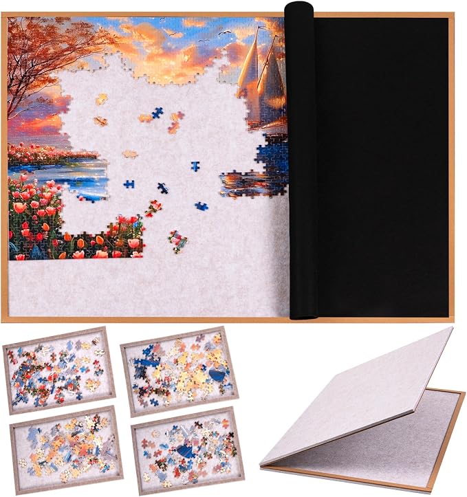 Puzzle Board for 1500 Pieces, Foldable Jigsaw Puzzle Board 35.4" x 26.18" by Unknown