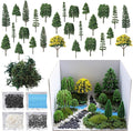 MiniInflat 34 Pcs Diorama Supplies Kit Artificial Model Trees Rainforest by MiniInflat
