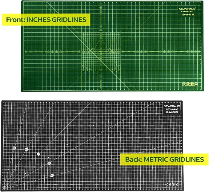 NEWBRAUG 23'' × 47'' Large Self Healing Cutting Double Sided 5-Ply Mat - Image 2