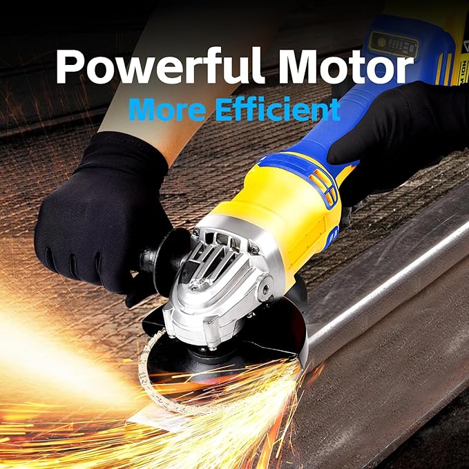Cordless Angle Grinder Compatible with Dewalt 20V Max Battery(NO Battery) Brushless 4-1/2" Angle Grinder for Cutting, Griding, Polishing(10000RPM) (NO Wheels)