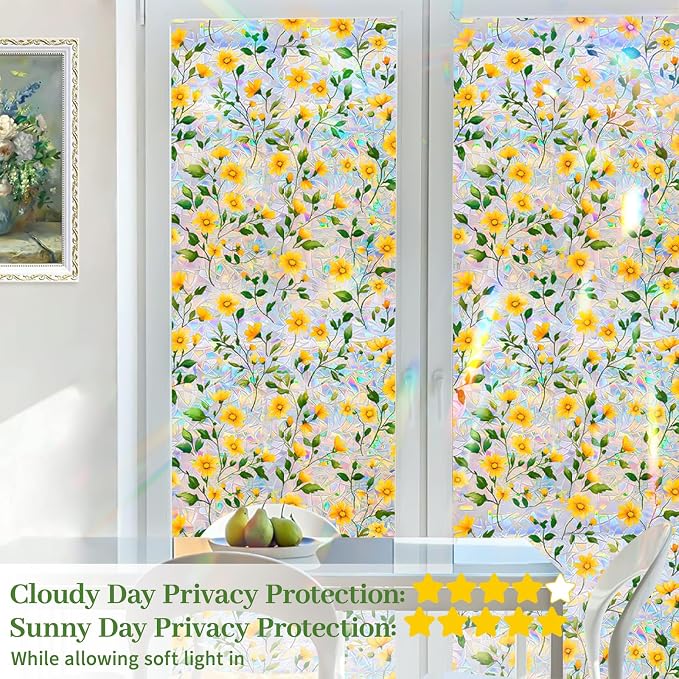 Bloss Flowers Window Privacy Film, Sunroof Decal - Image 6
