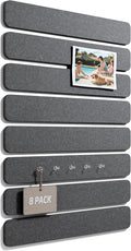 Fluxynara Cork Board Alternative Felt Strip Board 8-Pack 13"x2", Office Pin by FLUXYNARA