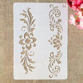 TIAMECH A4 Reusable Floral Lines Stencil by TIAMECH