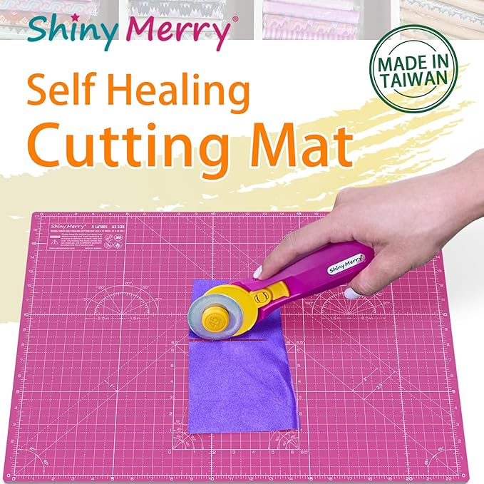 Self Healing Cutting Mat A2 18"x 24" Double Sided Pink Mat - Image 4