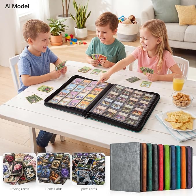 Card Binder 16 Pocket, Premium 1024 Double Sided Pocket Collection Binder - Image 8