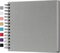 potricher 8 x 8 Inch DIY Scrapbook Photo Album 80 Pages Thick Kraft Blank Gray by potricher