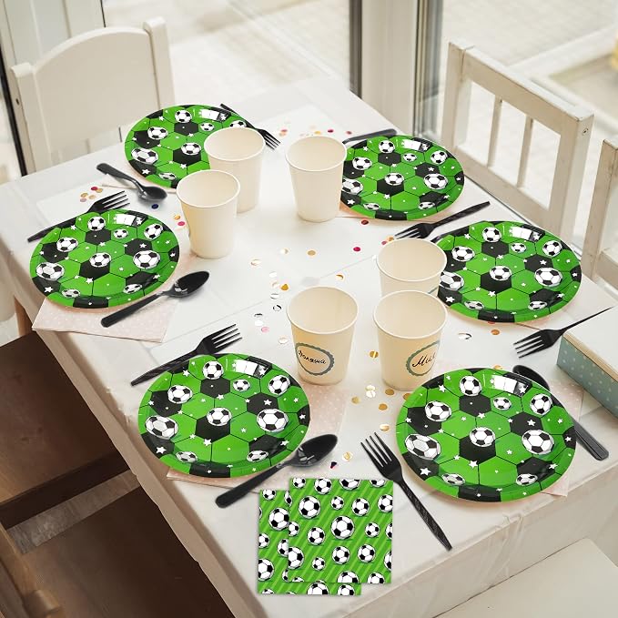 Soccer Party Supplies for 24 Guests Soccer Party Plates and Napkins Party - Image 6
