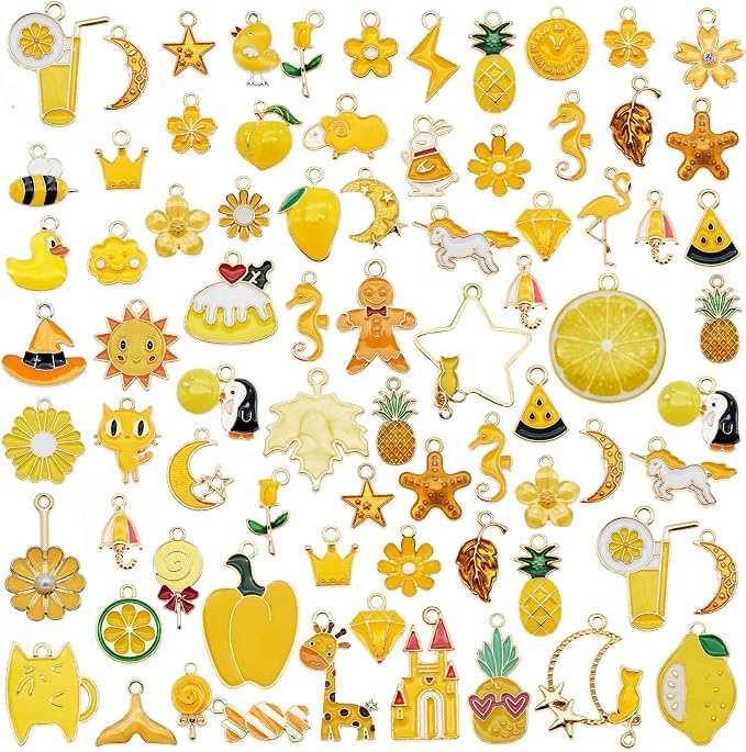 30pcs Mixed Enamel Charms Pendants by JulieWang-FortheLoveofHandmade