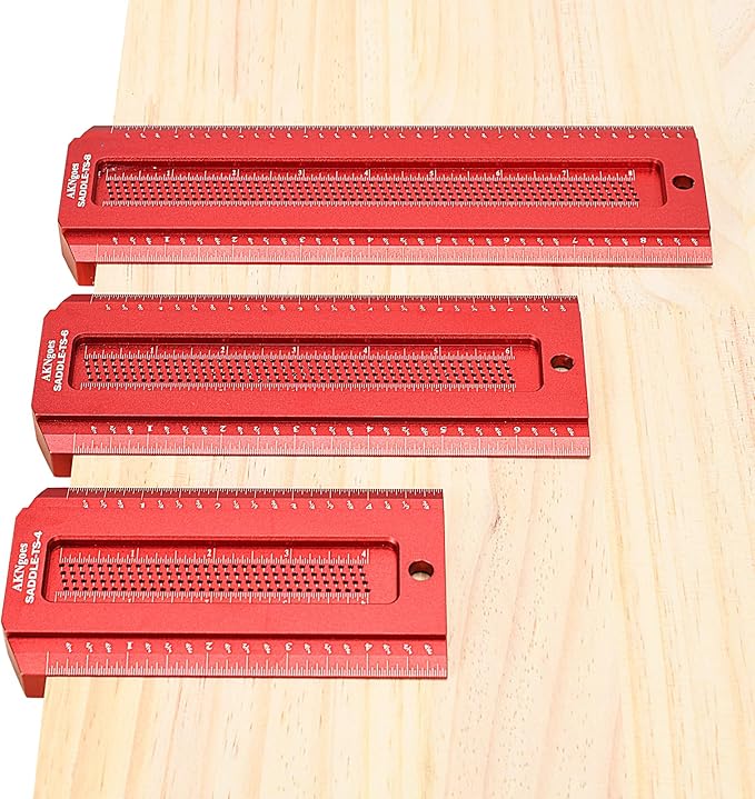 Woodworking Saddle T-Square Ruler 6in, T-Square for Carpenter Work, Layout and Measuring Tools