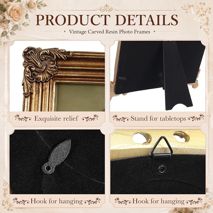 Wonderjune 15 Pcs Vintage Picture Frames Set - Image 4