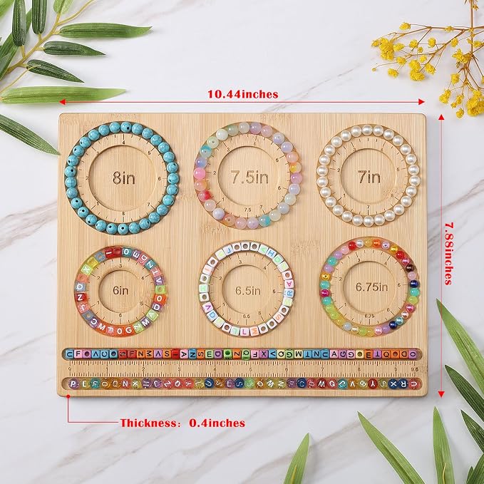 Petoysoso Bead Board for Jewelry Making, Bamboo Beading Board for Jewelry - Image 4