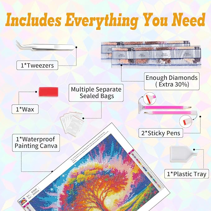 Tree of Life Diamond Art Kits for Adults Beginners 12x16 in, DIY Craft Gift | - Image 6