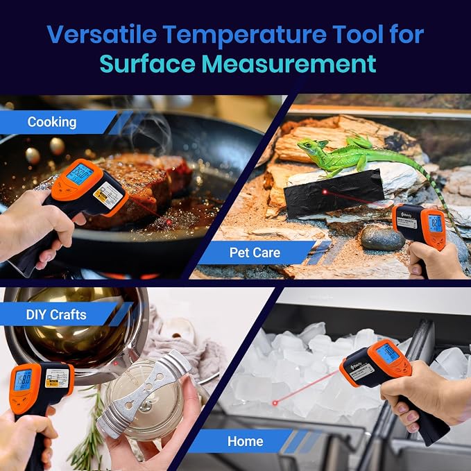 Etekcity Infrared Thermometer Laser Temperature Gun, -58°F~1130°F, Pizza Oven - Image 2