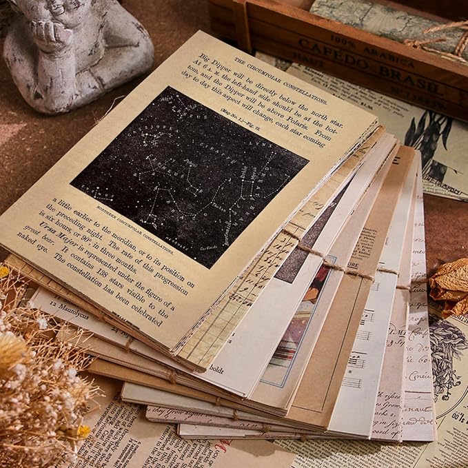 120Pcs Vintage Scrapbook Paper Kit - Image 2
