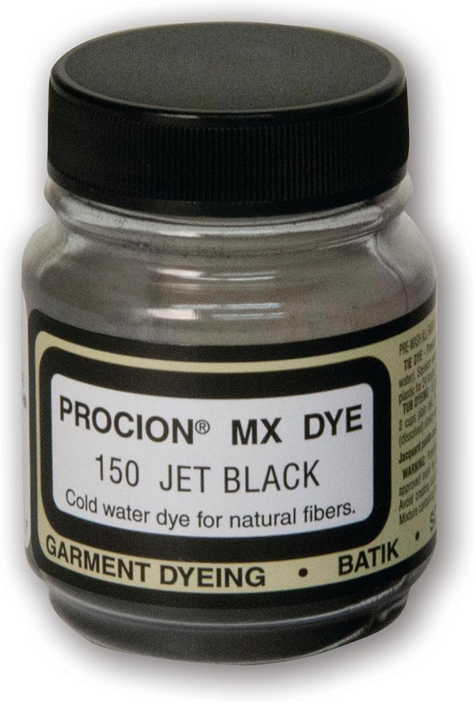 Jacquard Procion MX Tie Dye Powder, Jet Black, 2/3 Ounce Jar by Jacquard