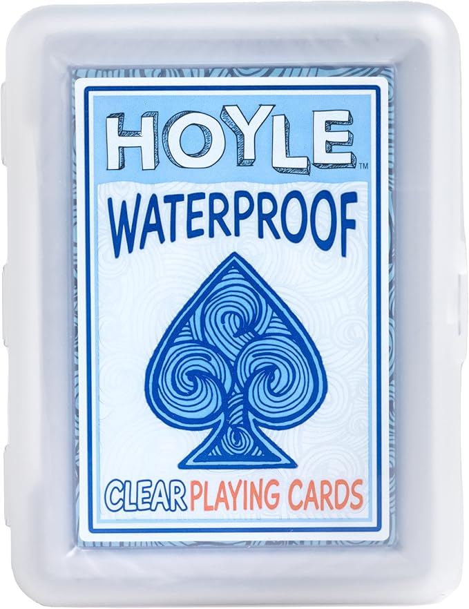 Hoyle Waterproof Clear Plastic Playing Cards 1 Deck Outdoor Pool | Flexible by Hoyle