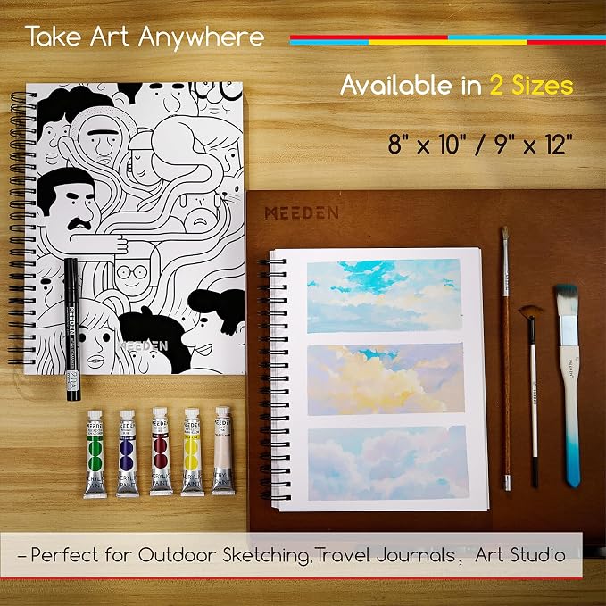 MEEDEN Mixed Media Paper Pad: 9" x 12" 112lb/165gsm Spiral Bound Mixed Media - Image 7