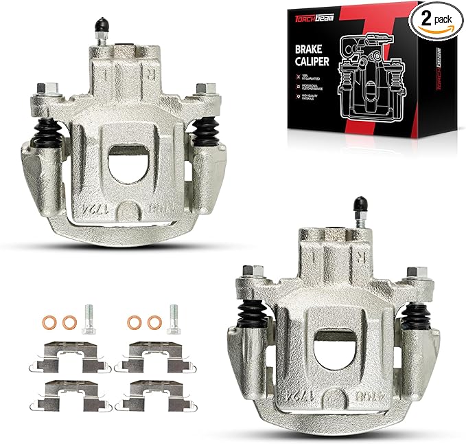 Torchbeam Rear Brake Calipers Set for Lexus RX350 2007-2009, Lexus RX330 2004-2006, Lexus RX400h 2006-2008, Toyota Highlander 2006-2007, Rear Left and Rear Right Calipers Replace # 19B2783+19B2782