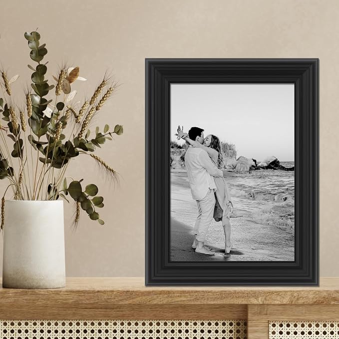 Lawrence Frames Black 5x7 Classic Detailed Picture Frame - Image 2