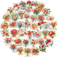 50pcs Red Flower Stickers for Scrapbooking by YOKSAS
