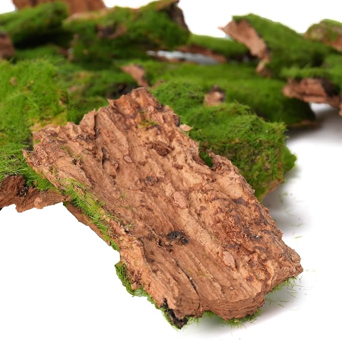 Assorted Artificial Moss Bark, Decorative Mossy Tree Bark - Image 3
