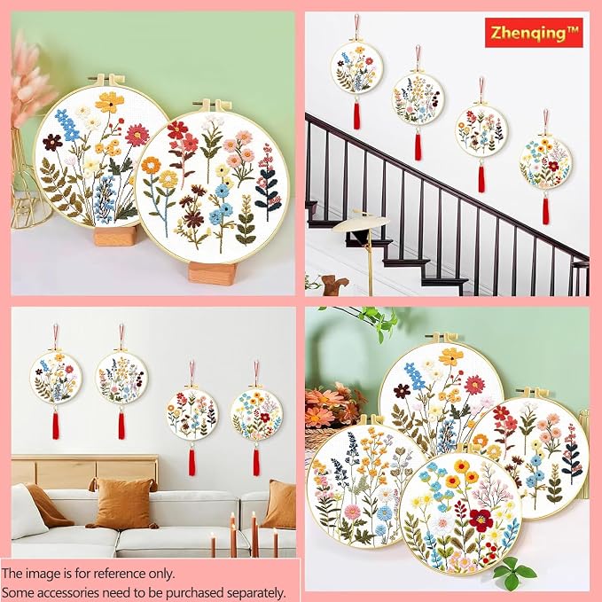 Zhenqing Floral Cross Stitch Kit - Image 8