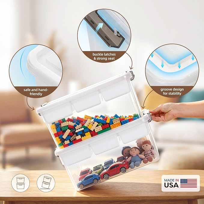 Citylife 17QT Clear Craft Organizers and Storage Box - Image 5