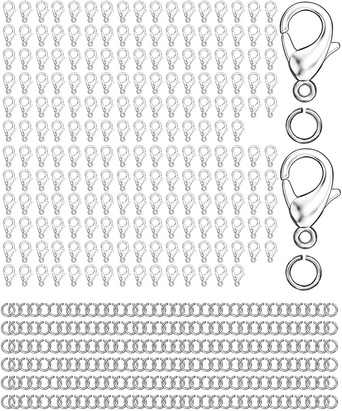 700Pcs Lobster Claw Clasps and Open Jump Rings Set, Lobster Clasps by QulltkClasp