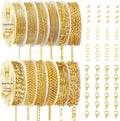 Ecoofor Gold Necklace Chains for Jewelry Making, 95.1 Feet 12 Rolls Jewelry by Ecoofor