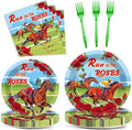 Qyeahkj 100 Pcs Kentucky Party Supplies Derby Day Tableware Set Run by Qyeahkj