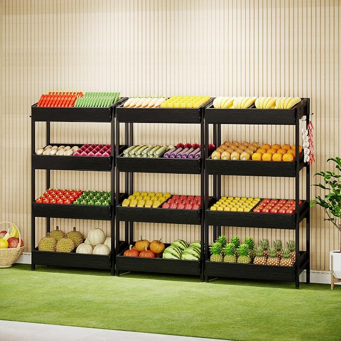 Tribesigns 4-Tier Retail Snack Display Shelf, Snack Rack Display Stand - Image 4