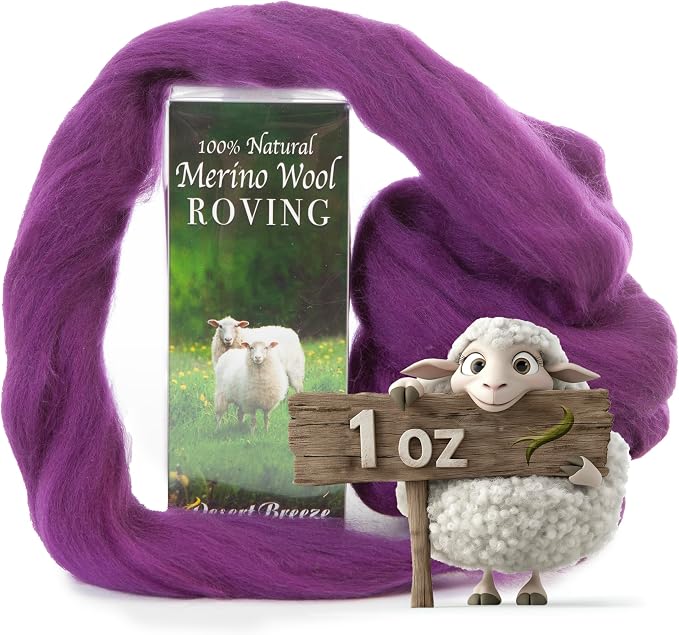100% Natural Merino Wool Roving by DesertBreezeDistributing
