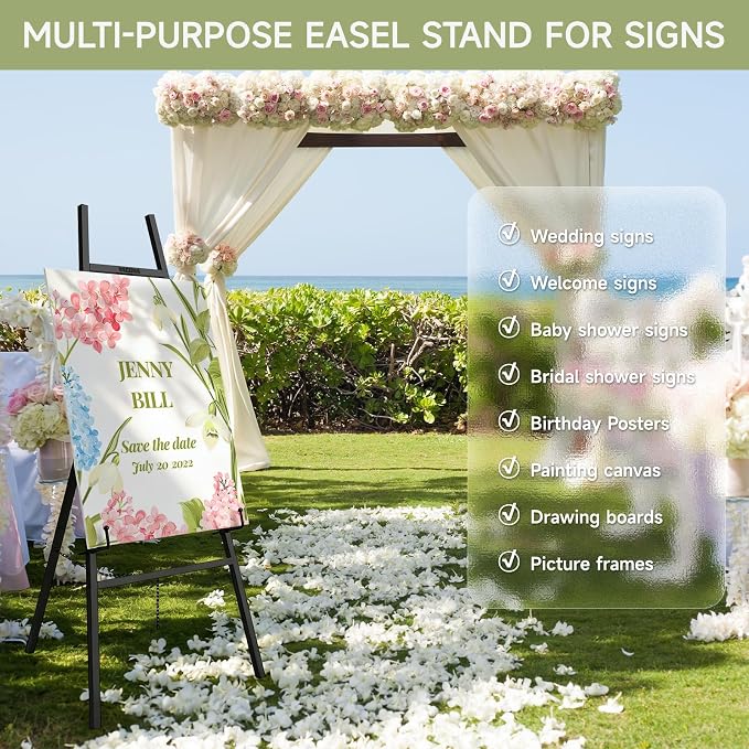 Easel Stand for Sign, Heavy Duty Metal Display Easel - Image 5