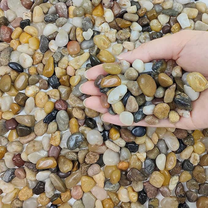 FANTIAN 5 lbs Polished Pebbles, 3/8 Inch Pea Gravel - Image 8