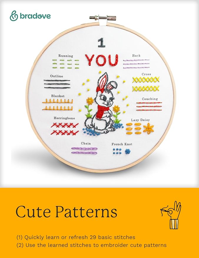 Bradove Beginner Embroidery Kit - Image 4