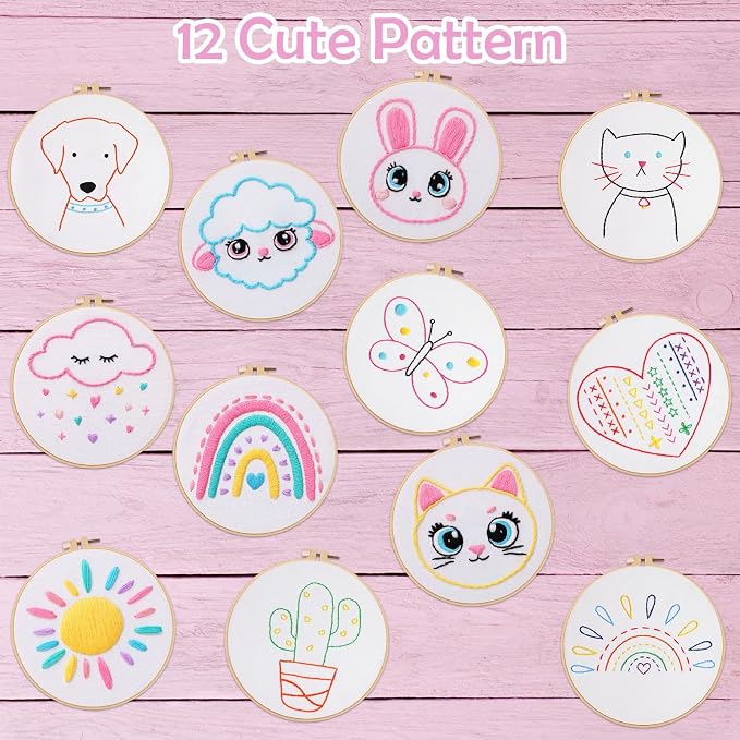 Louise Maelys 12 Pre-Stamped Embroidery Kits - Image 6