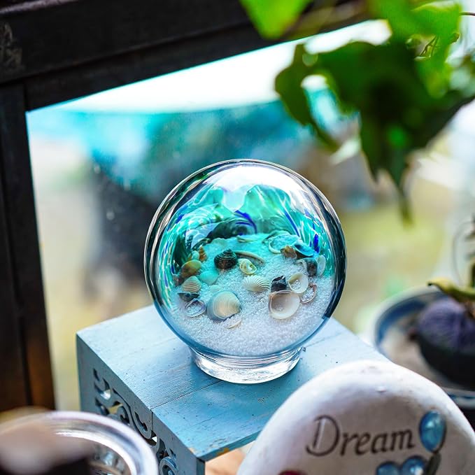 QFkris 4'' Sea Globe Hand Blown Art Glass Decor - Image 6