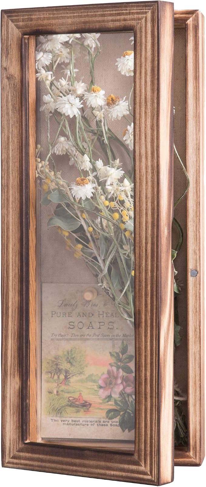 Freezing point Shadow Box Frame 5x12.5 Flower Shadow Box Pin Display Case by Freezingpoint