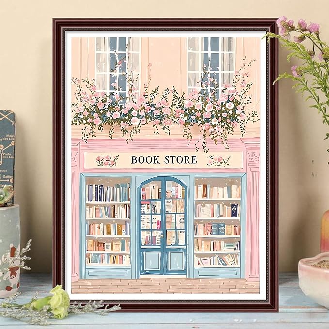 DAZZLEDOTS Diamond Art Kits for Adults, DIY Diamond Dots Bookstore 5D Full - Image 9
