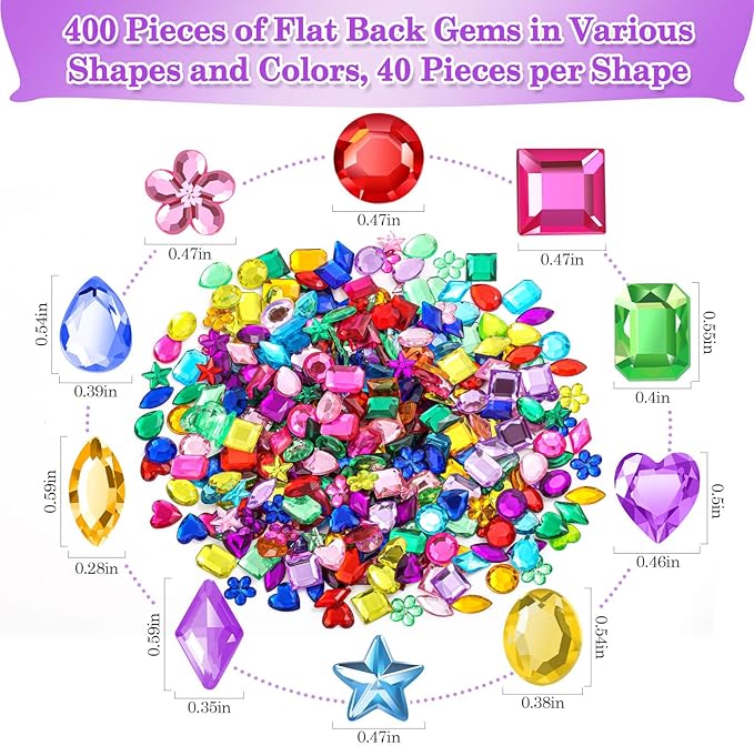 anezus 400Pcs Jewels for Bedazzling - Image 3