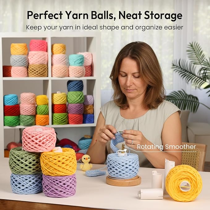 Etcokei 18pcs Yarn Ball Tube for Etcokei Electric Yarn Winder M1, Reusable ABS - Image 2