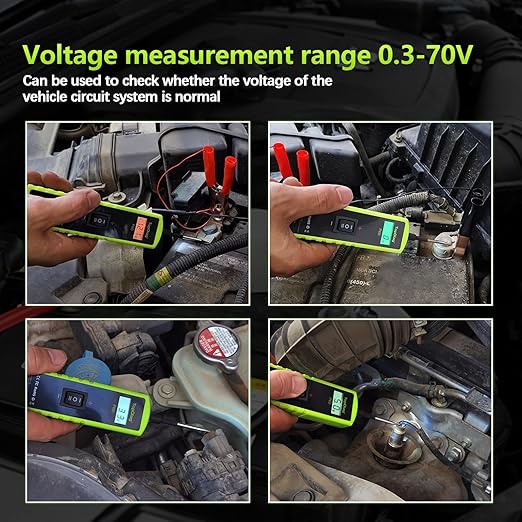 12 Volt Test Light Automotive, Topdiag P60 Car Circuit Tester, 12-24V Power Circuit Probe Kit, Short Circuit Automobile Finder，AC/DC Voltage Tester, Component Activation Tool