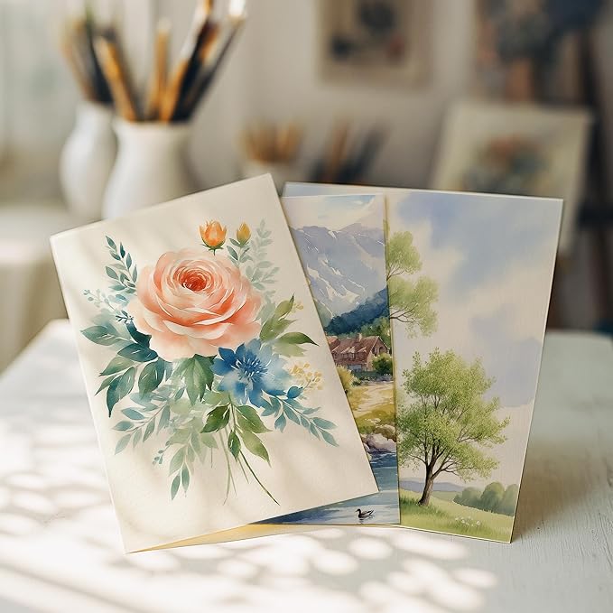 Threvortax 200 PCS Watercolor Paper 8.5x11 Inch 105LB/230GSM Cold Press Water - Image 6