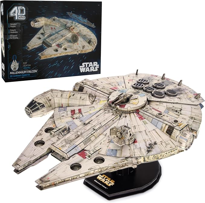 4D Build Star Wars Millennium Falcon 3D Model Kit, Star Wars Gifts, Desk Decor by 4DBuild