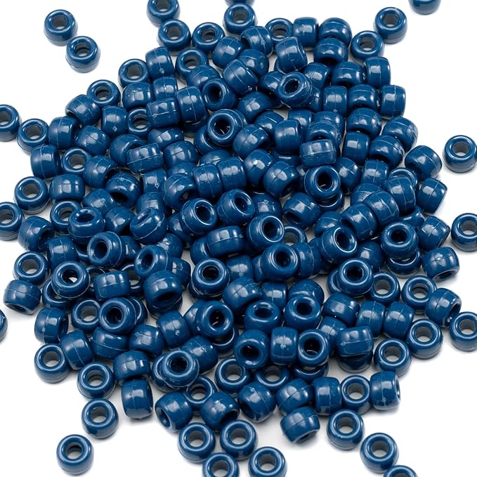 1000 Pcs Acrylic Pony Beads 6x9mm Bulk by Gxueshan